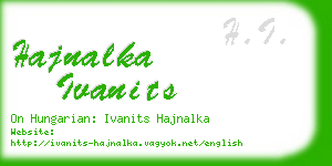 hajnalka ivanits business card